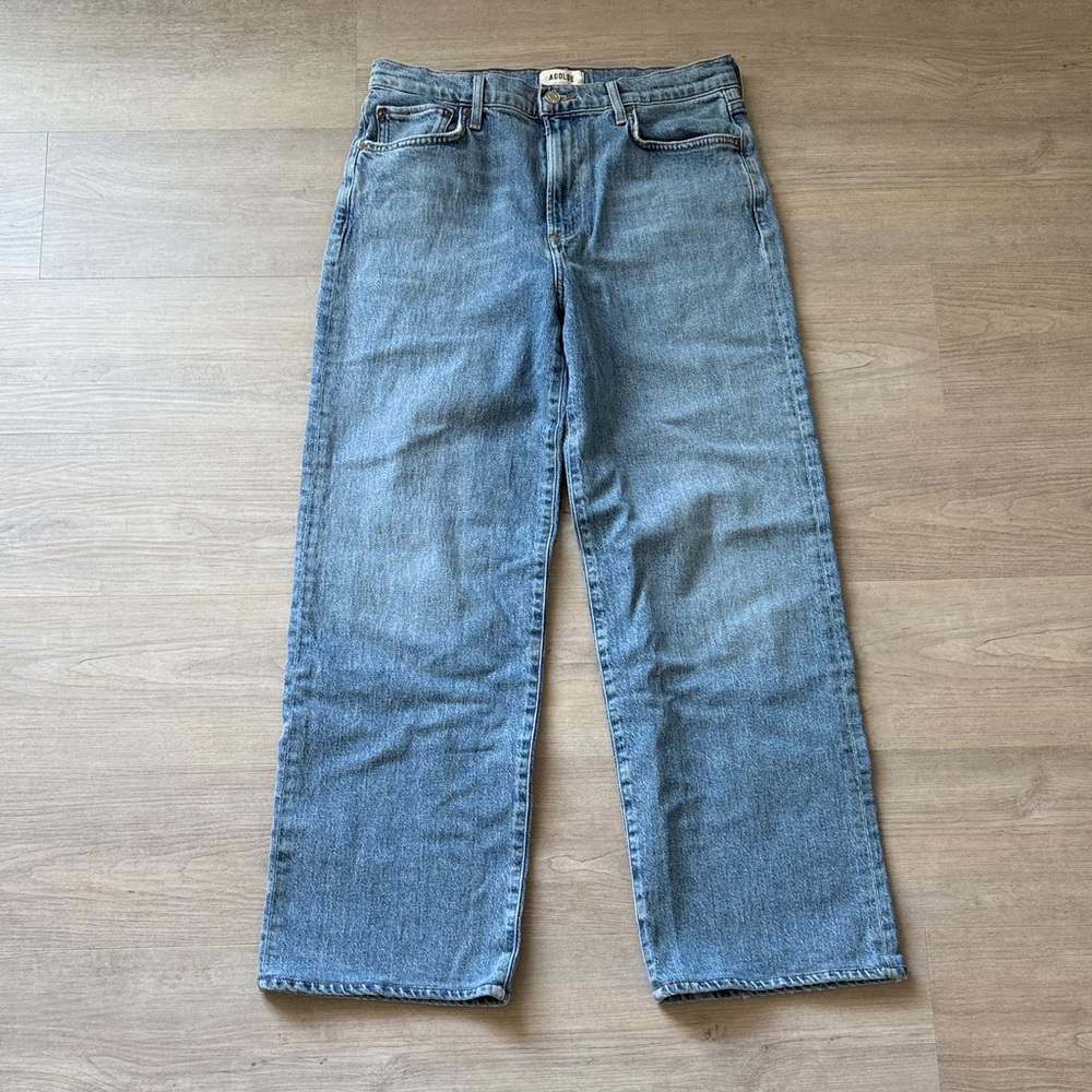 AGOLDE Harper Mid Rise Relaxed Straight Jeans in Flash Size 29 - Picture 6 of 12